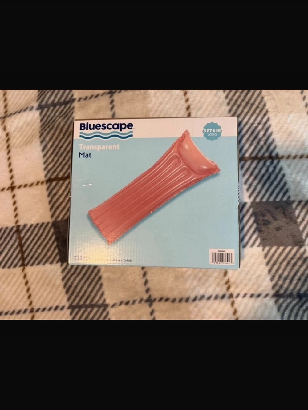 Transparent Mat Inflatable Pool Float - Pink - Picture 2 of 3